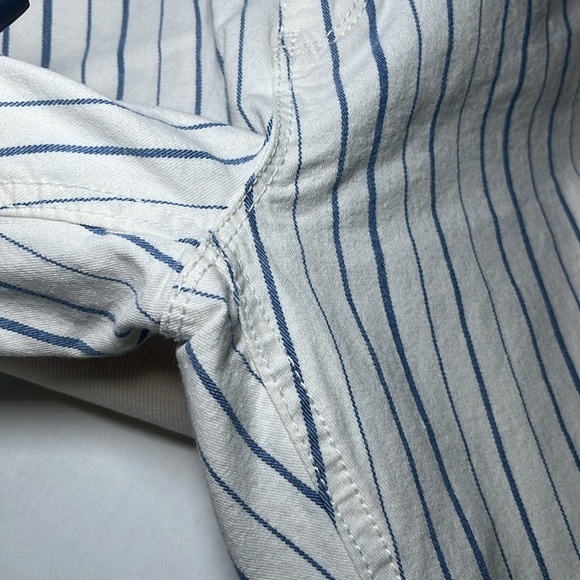 Scotch & Soda Downtown Surf La Bohemienne Mid‎ Rise Skinny White Blue Striped - Picture 10 of 11